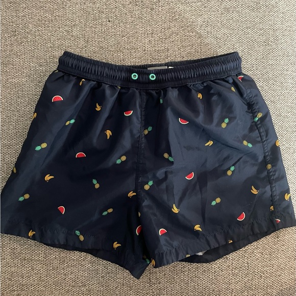 Zara Other - ZARA boys navy swim trunks with fruit pattern Size 9-10
